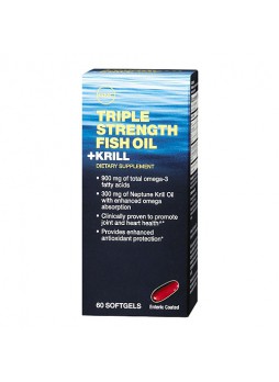 GNC Triple Strength Fish Oil plus Krill, 60 softgels